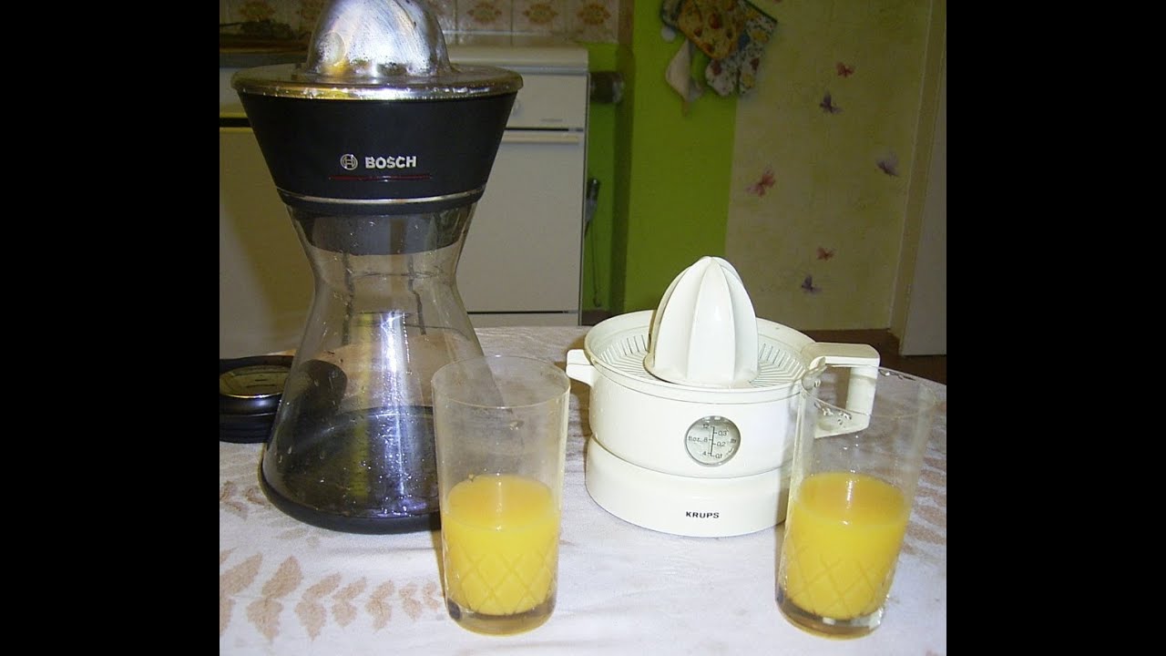 Functional check -Citrus juicers BOSCH MCP72GPB  and  KRUPS  292 B