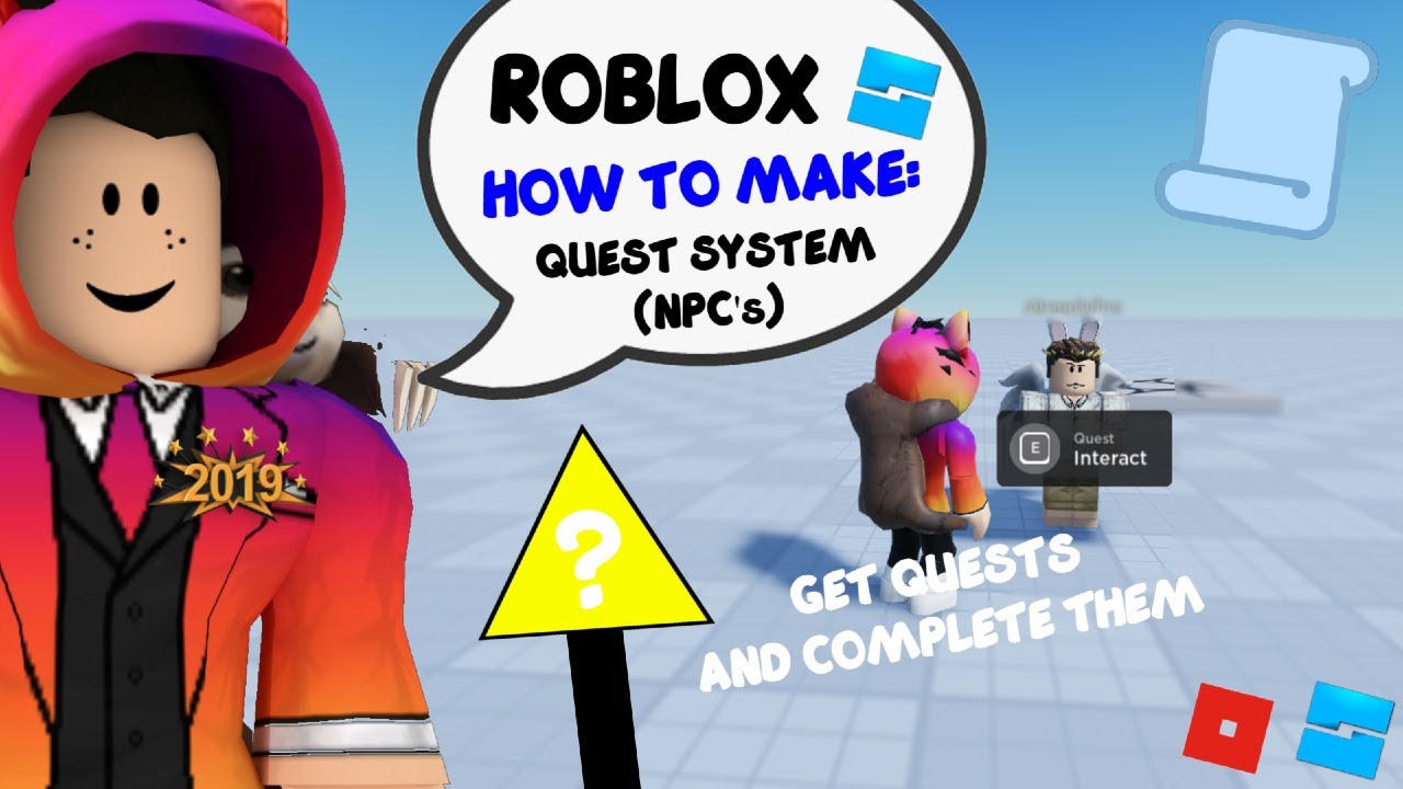 ROBLOX STUDIO | How to make a Quest System (NPC Interactive!) [Repeatable Quests!]