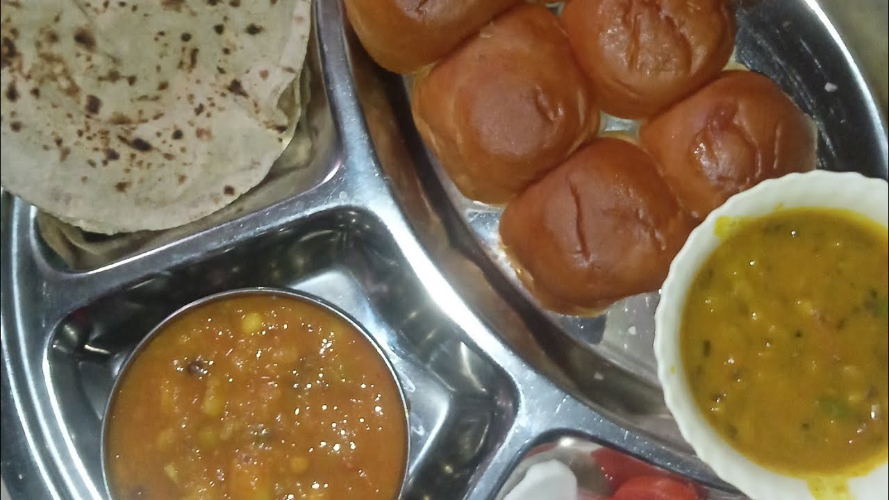 Indian M. kitchen is live lunch ,dal chaval pavbhaji roti 