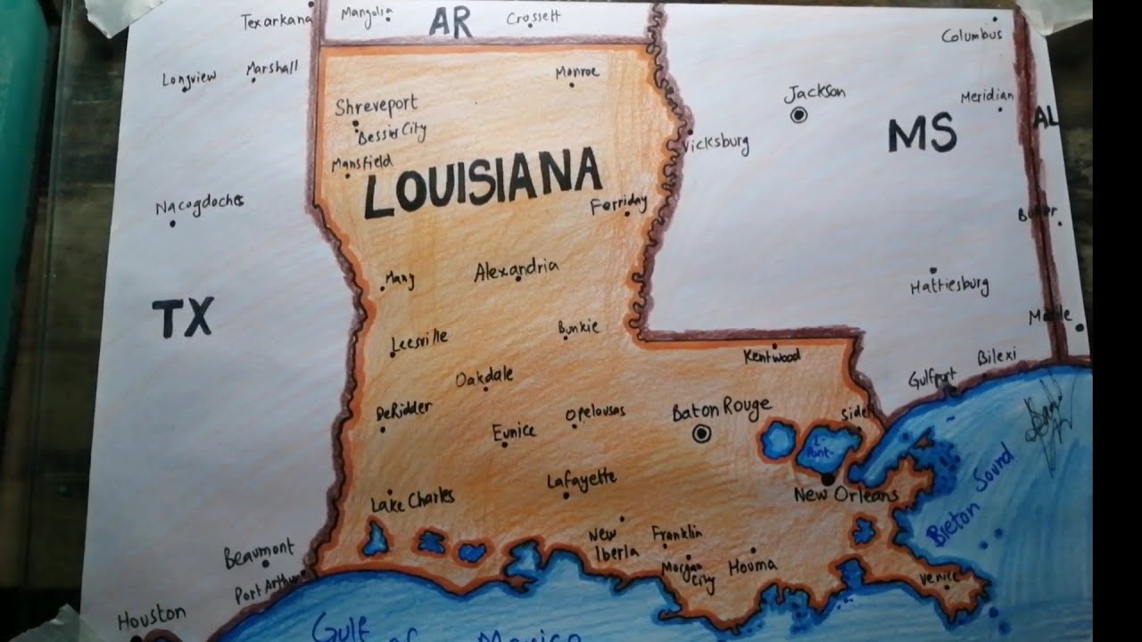 How to draw Louisiana map SAAD