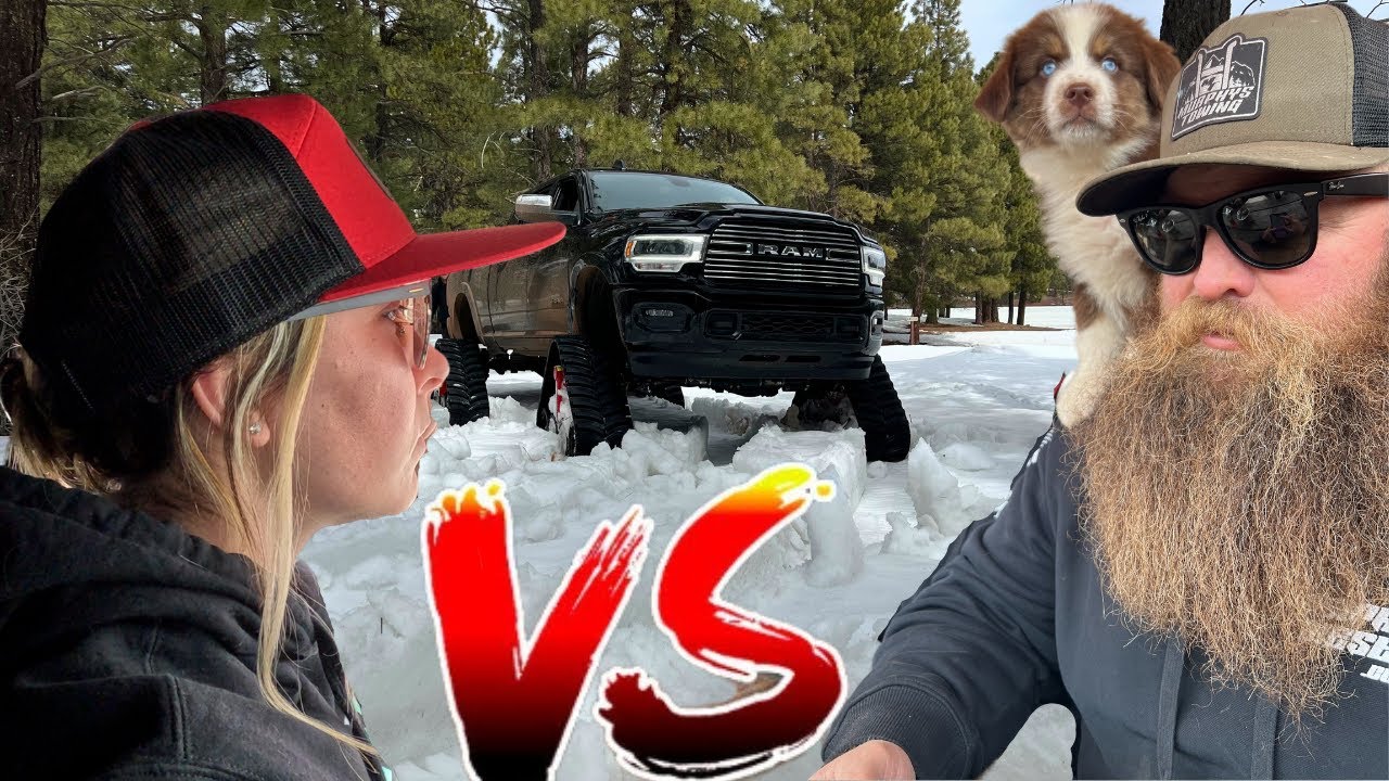 I Destroyed My Wife’s New 2022 RAM Mega Cab With Snow TRACKS!