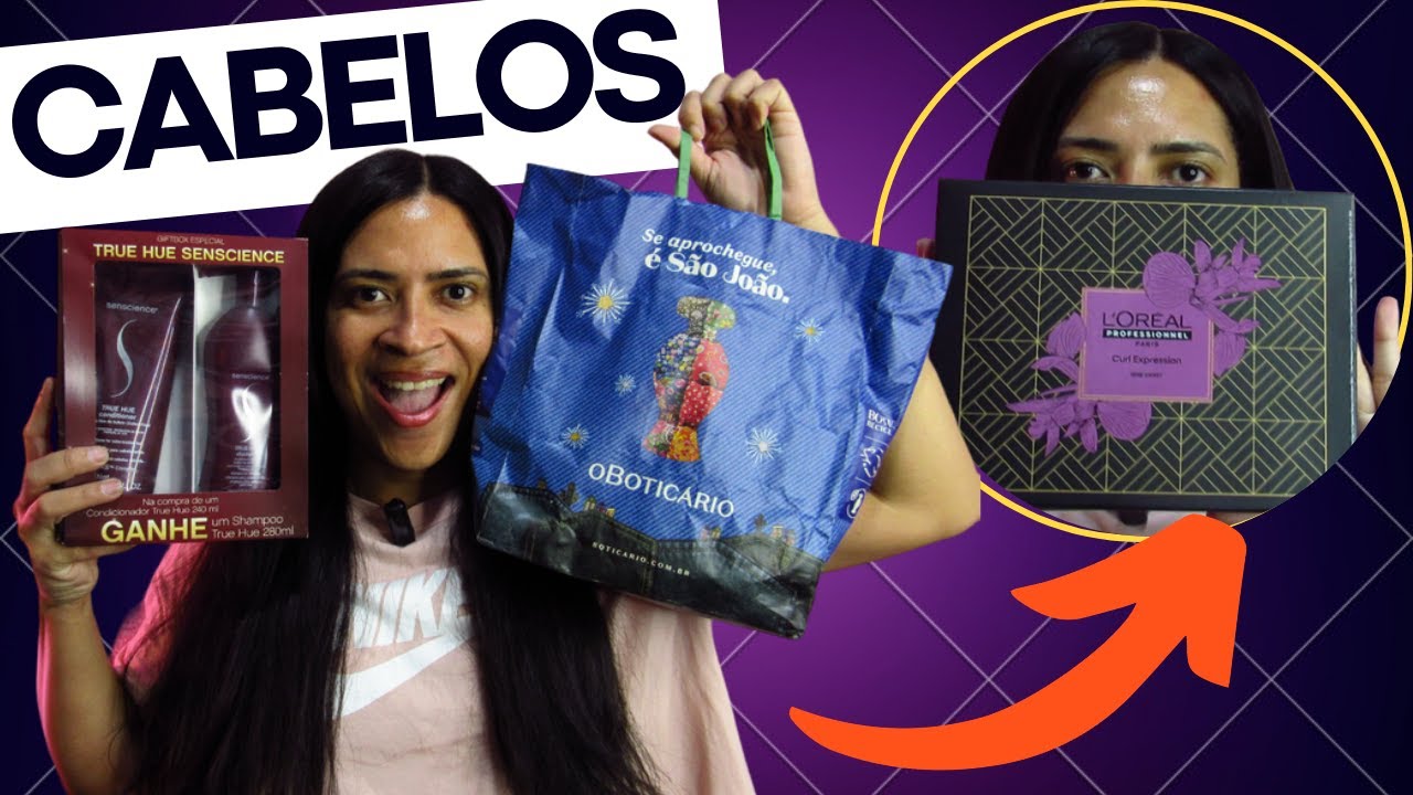 COMPRINHAS DE PRODUTOS DE CABELO - LAN&Ccedil;AMENTO DE O BOTIC&Aacute;RIO | ELAUSA  E GRANDHA - DENISON DIAMOND