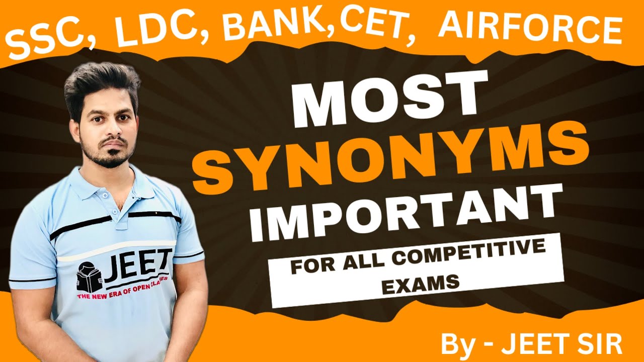 Synonyms word for SSC || LDC || BANK || CET || AIRFORCE || JEET SIR #ssc