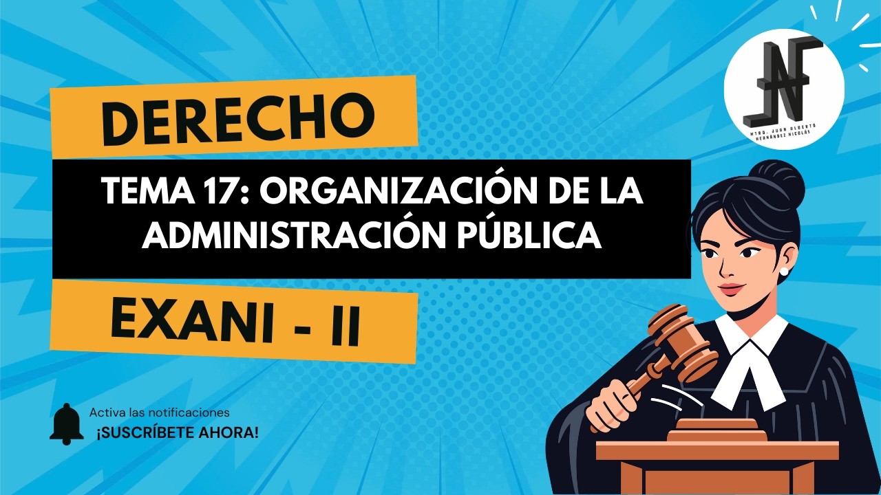 𝗢𝗿𝗴𝗮𝗻𝗶𝘇𝗮𝗰𝗶𝗼́𝗻 𝗱𝗲 𝗹𝗮 𝗮𝗱𝗺𝗶𝗻𝗶𝘀𝘁𝗿𝗮𝗰𝗶𝗼́𝗻 𝗽𝘂́𝗯𝗹𝗶𝗰𝗮. 𝗧𝗲𝗺𝗮 𝟏𝟕. 𝗗𝗲𝗿𝗲𝗰𝗵𝗼. 𝗘𝗫𝗔𝗡𝗜 - 𝗜𝗜.