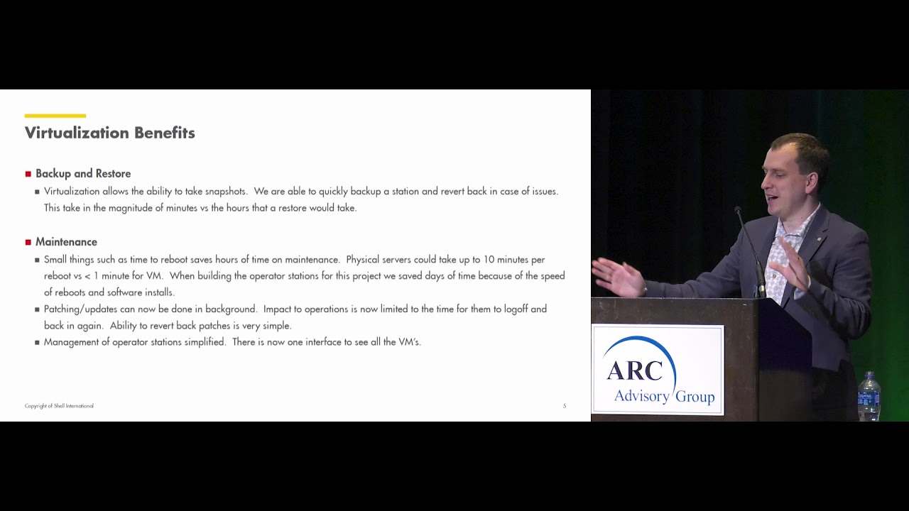 DCS Virtualization Reduces Maintenance Effort, Operator Impact & Downtime, Trevor Dueck, Shell