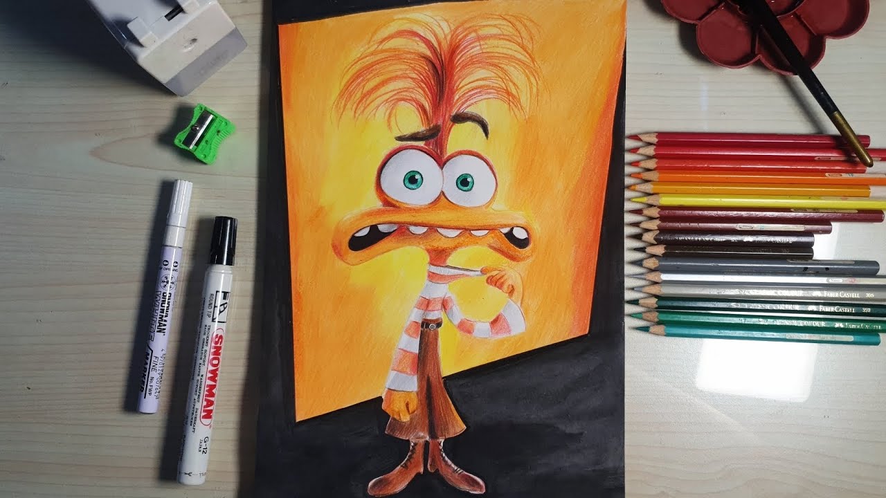 Drawing Anxiety from Inside Out 2 Disney Pixar