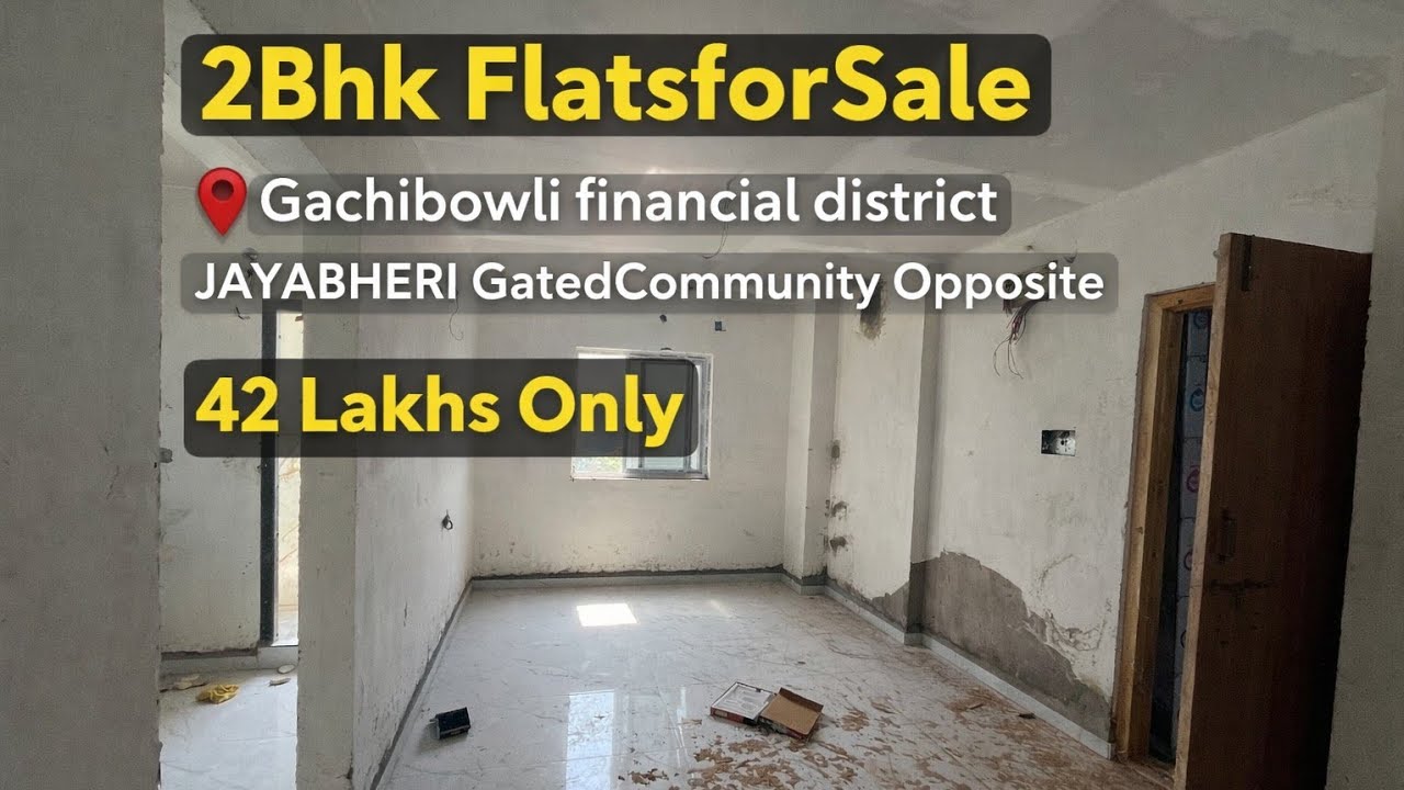 42Lakhs Only / 2Bhk FlatsforSale in Gachibowli- Hyderabad 