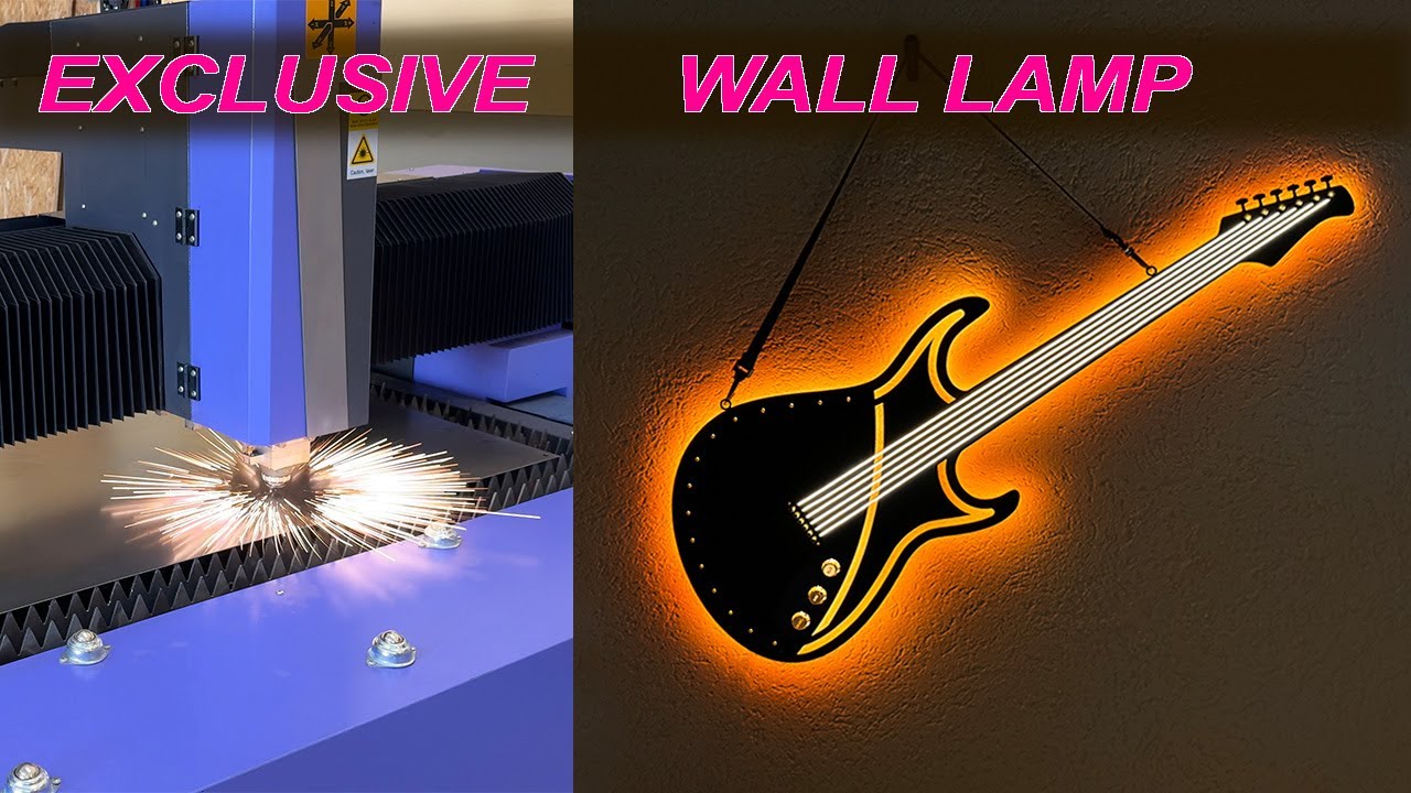 Creating an exclusive guitar-shaped wall lamp