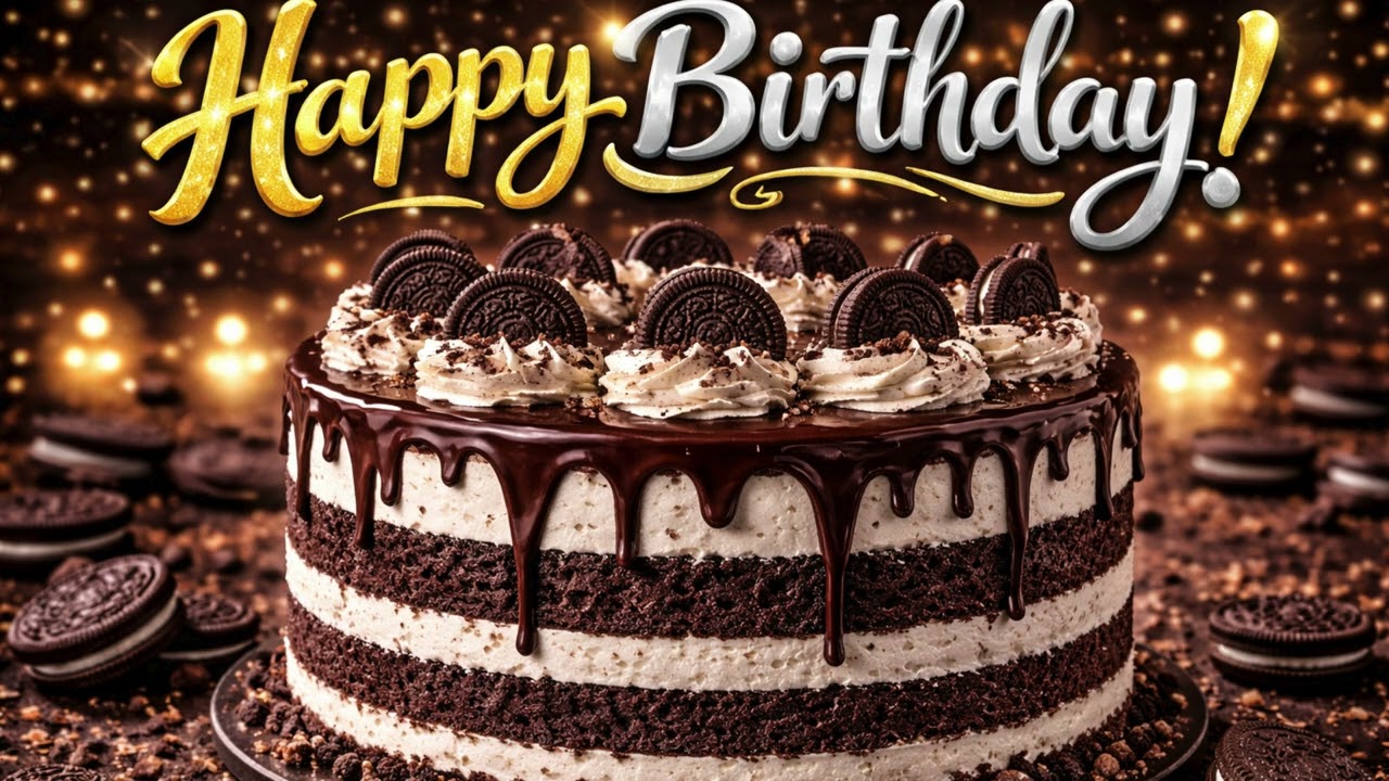 Happy Birthday|Oreo Cake| #digitalart #artfortv #madefortv #birthdaywishes #happy #candlelitestudio