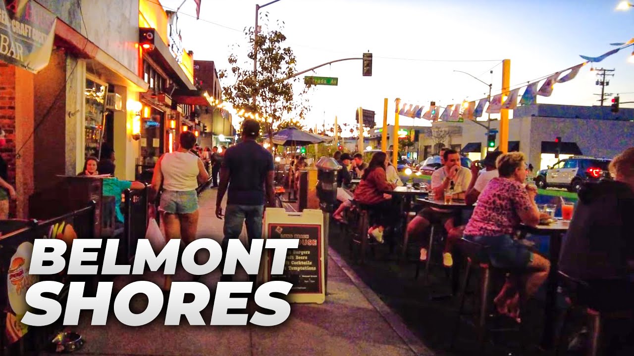 Walking Los Angeles : LIVELY Saturday Night in Belmont Shore, Long Beach