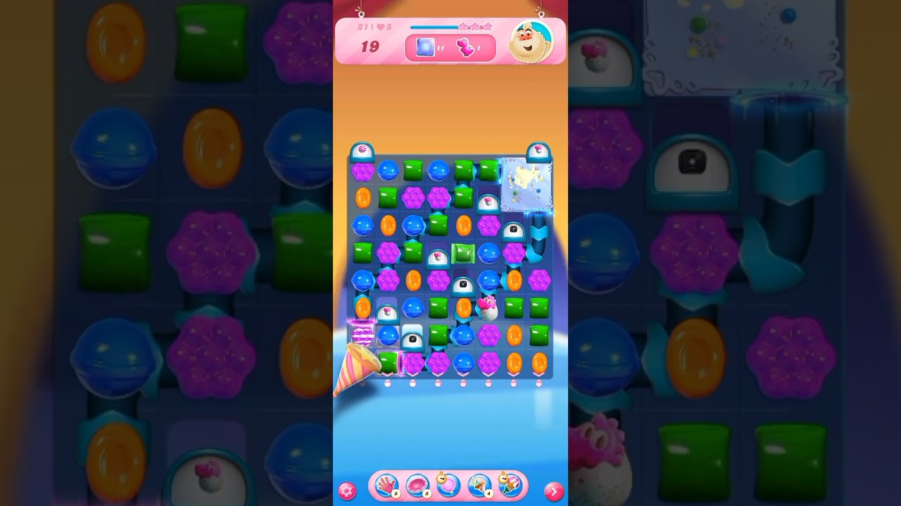 Candy Crush Saga, level 7146 - 7160. Mohon maaf beberapa level terskip karena hp error😔😔