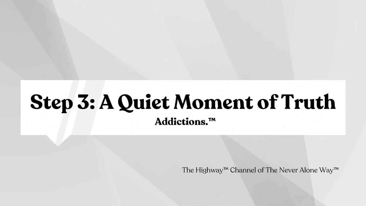 Addictions.: A Quiet Moment Of Truth