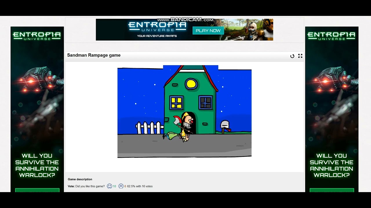 Sandman Rampage Speedrun Videopeli