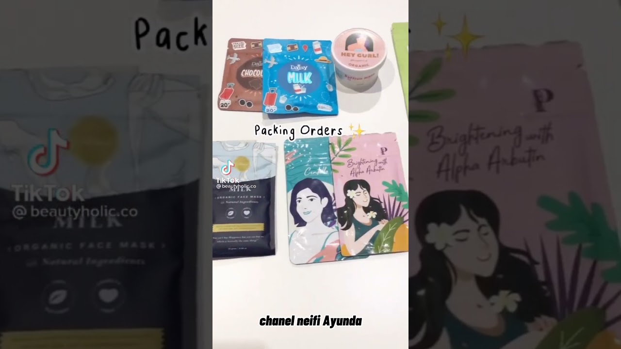 ASMR packing orderan masker chek part 1||🥰