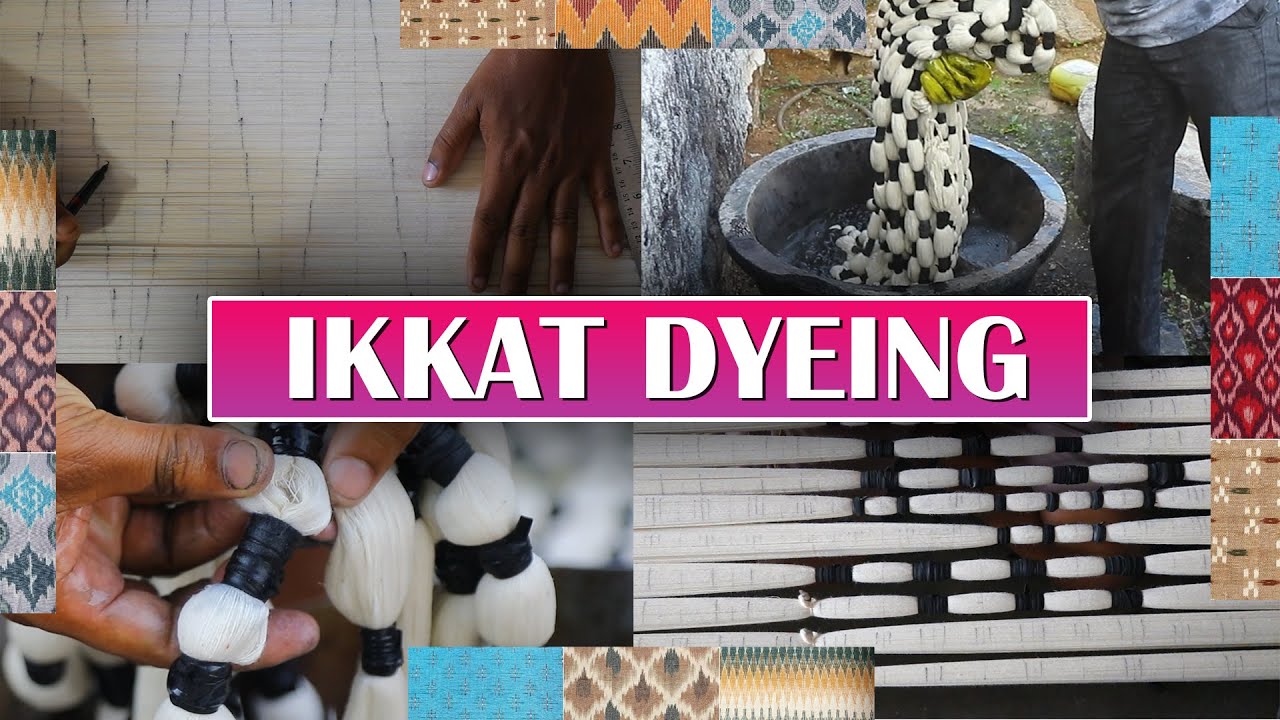 IKKAT FABRIC DYEING PROCESS | IKKAT DESIGN PROCESS | KOYYALGUDEM | POCHAMPALLY #ikkatsarees #ikkat