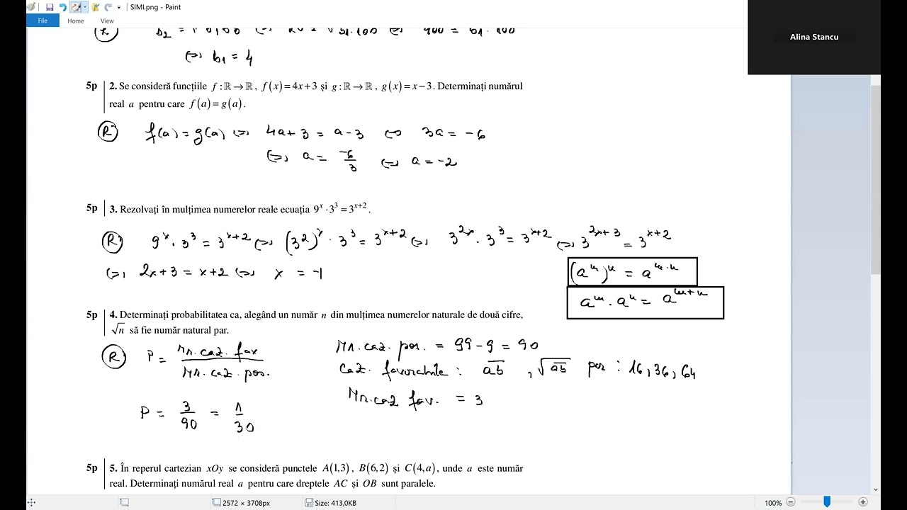 #1 Rezolvare Subiect I -- Mate Info - Matematica - Sesiunea speciala BAC - Mai 2025