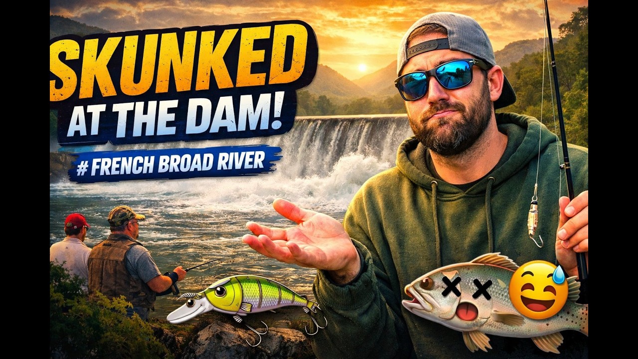 Skunked at the Dam! French Broad River Fishing | Chill Vibes 🎣 | Western NC Adventure