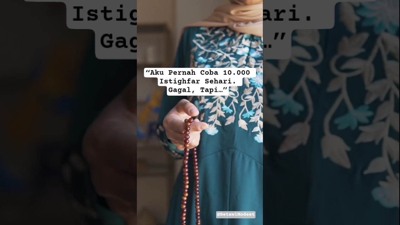 💬 &ldquo;Nggak harus 10.000, yang penting terus nyoba. Kamu setuju?&rdquo; #istighfar #dzikir #selfreminder #fyp