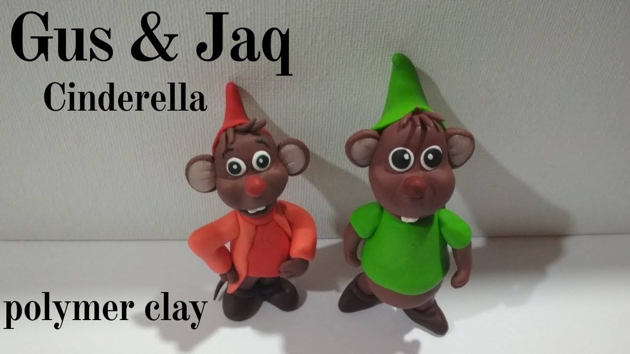 Cinderella | Gus and Jaq | Polymer Clay | Fimo soft clay | Clay art - Vicky25Crafts