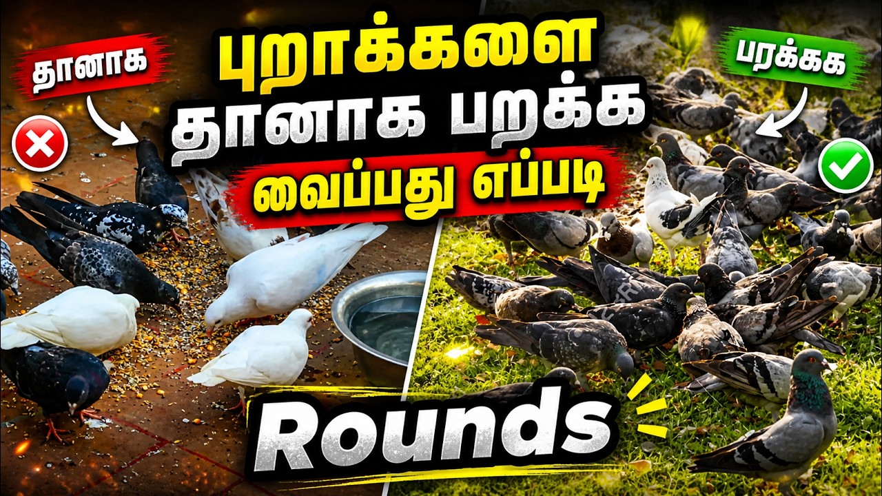 புறாக்களை மேய்ச்சல் போக வைப்பது எப்படி 😍 | how to train pigeon fly around house in tamil