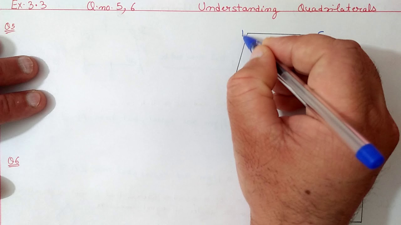 Ex.3.3 (Q.3,4,5,6) Chapter:3 Understanding Quadrilaterals | Ncert Maths Class 8 | Cbse.