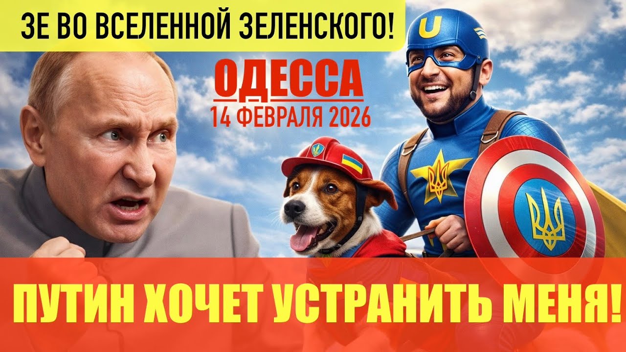 ОДЕССА 14 ФЕВРАЛЯ 2026. ПУТИН НЕ В ТЮРЬМЕ-КОМПРОМИС ЗЕЛЕНСКОГО! РУБИО ОТМЕНИЛ ВСТРЕЧУ С ЛИДЕРАМИ ЕС.