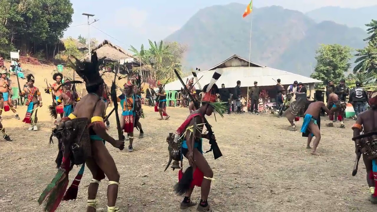 Wancho tribe show dance in kaimoi village longding Arunachal Pradesh 