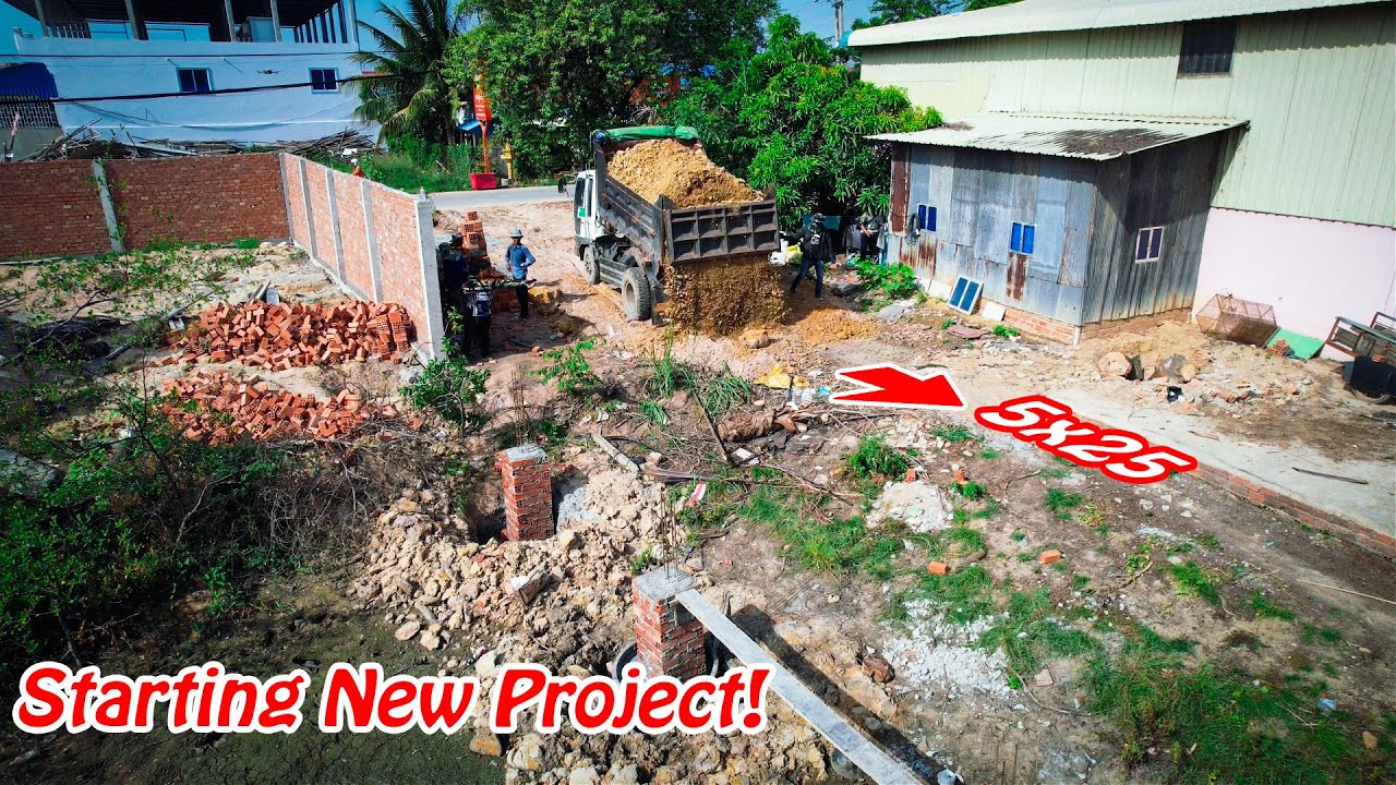 The First Open new project! Completed 100%, Landfill Huge By Skills bulldozer D20p Push Soiled