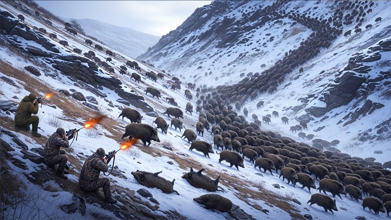 Wildschweinjagd Im Schnee: Millionen Invasiver Wildschweine Bedrohen Bauern Und J&auml;ger