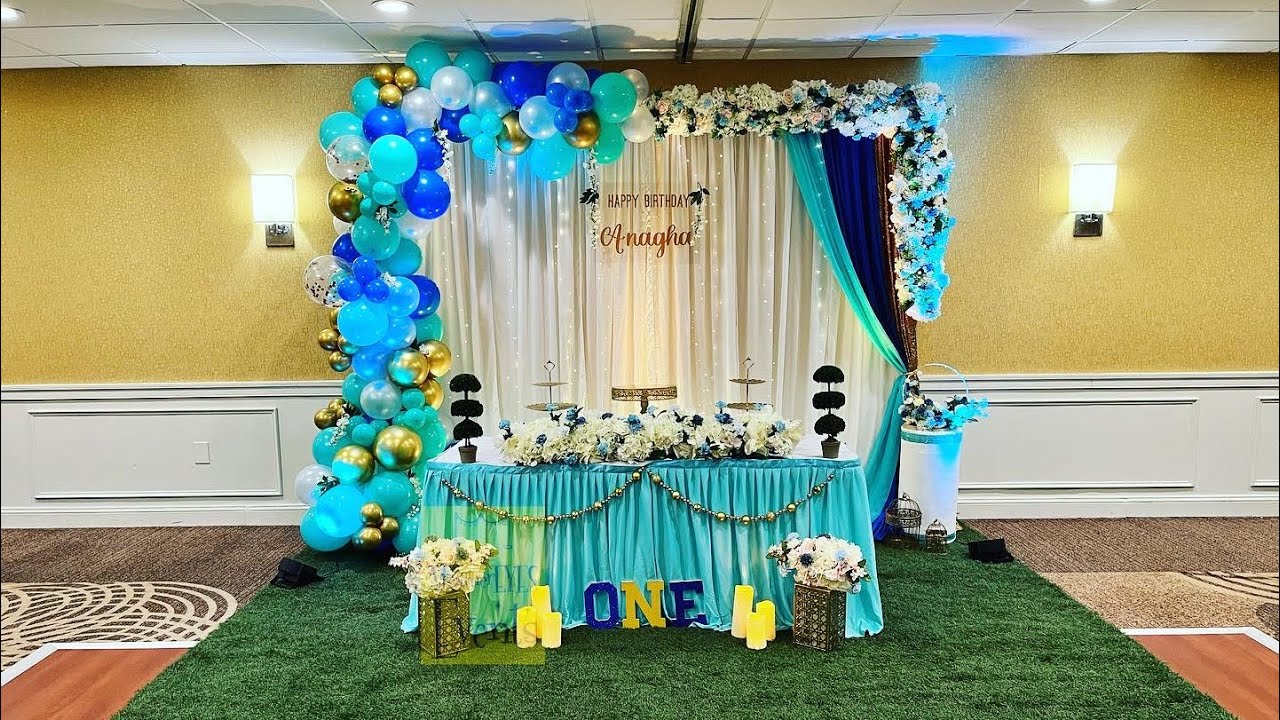 DIY Winter ONEderland Theme/1st Birthday/ Balloon garland Backdrop