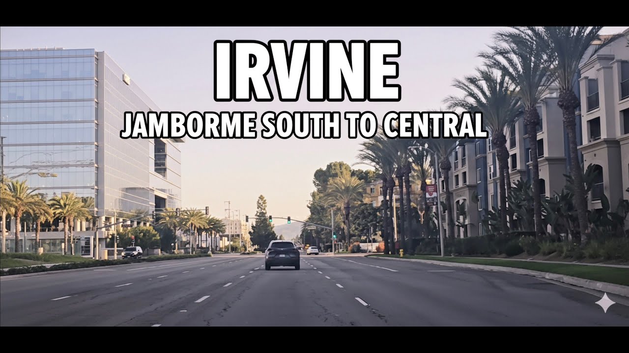 Jamboree south to Central. Bay view and Google. UCI Health.