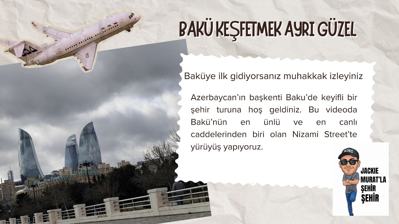 Bakü City Tour 🇦🇿 | Nizami Street Gece Yürüyüşü | Bakü Şehir Turu | Azerbaijan Travel