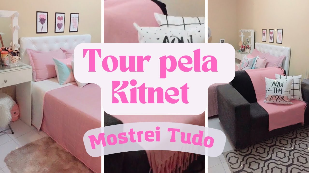 Tour pela kitnet decorada de um cômodo - Morando Sozinha