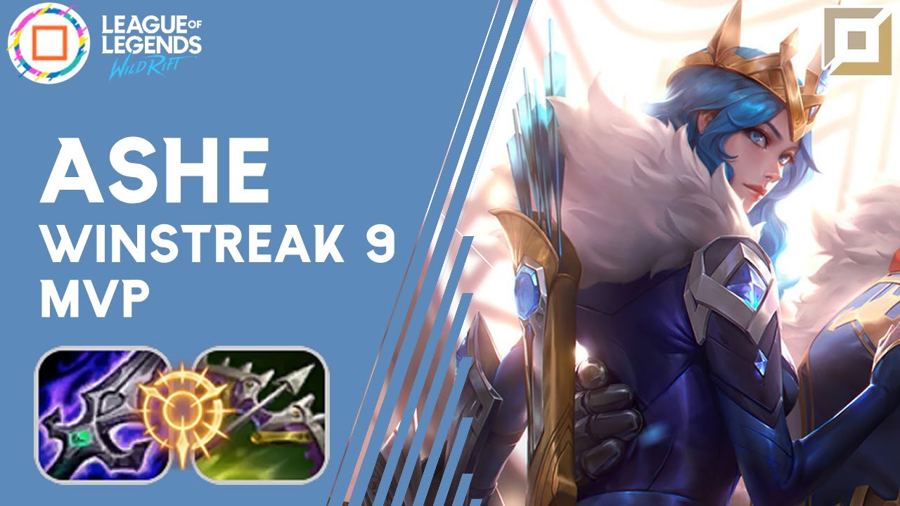 Ashe 9 Winstreak MVP || Wild Rift Ashe Gameplay || Ashe Build and Runes || Emerald Rank