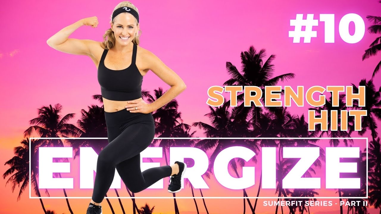 30 MIN BODYWEIGHT Strength HIIT Workout At Home - No Equipment Full Body HIIT (ENERGIZE DAY 10)