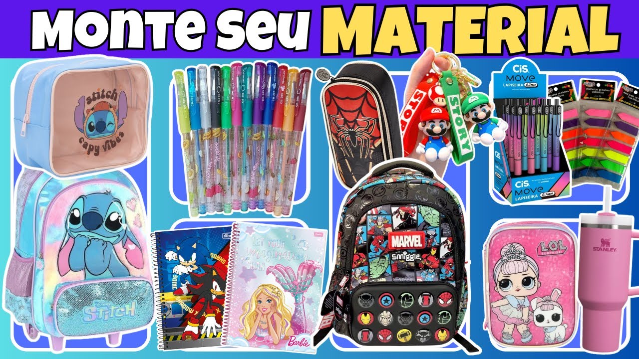 ✏️📚MONTE SEU MATERIAL ESCOLAR DOS SONHOS 2026! | Jogo Das Escolhas! #monteseumaterial