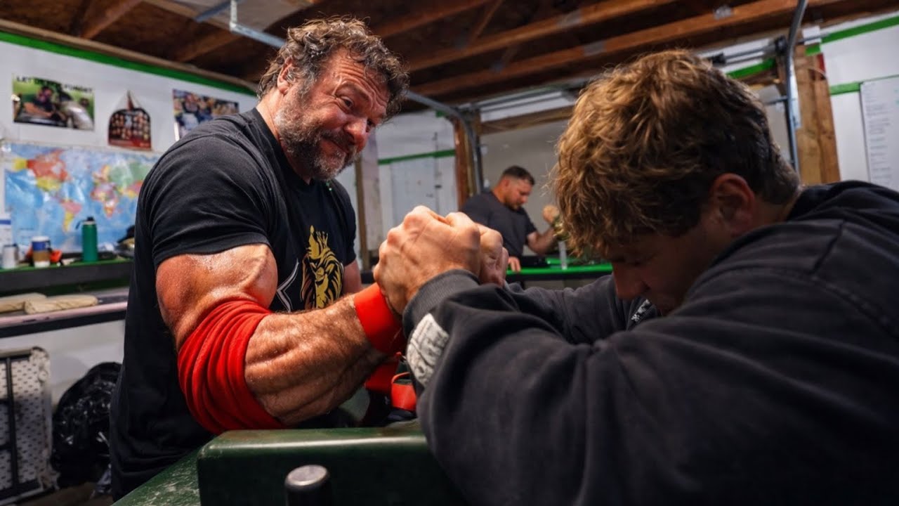 STEROID TEENS VS STRONGEST ARM WRESTLER DEVON LARRATT