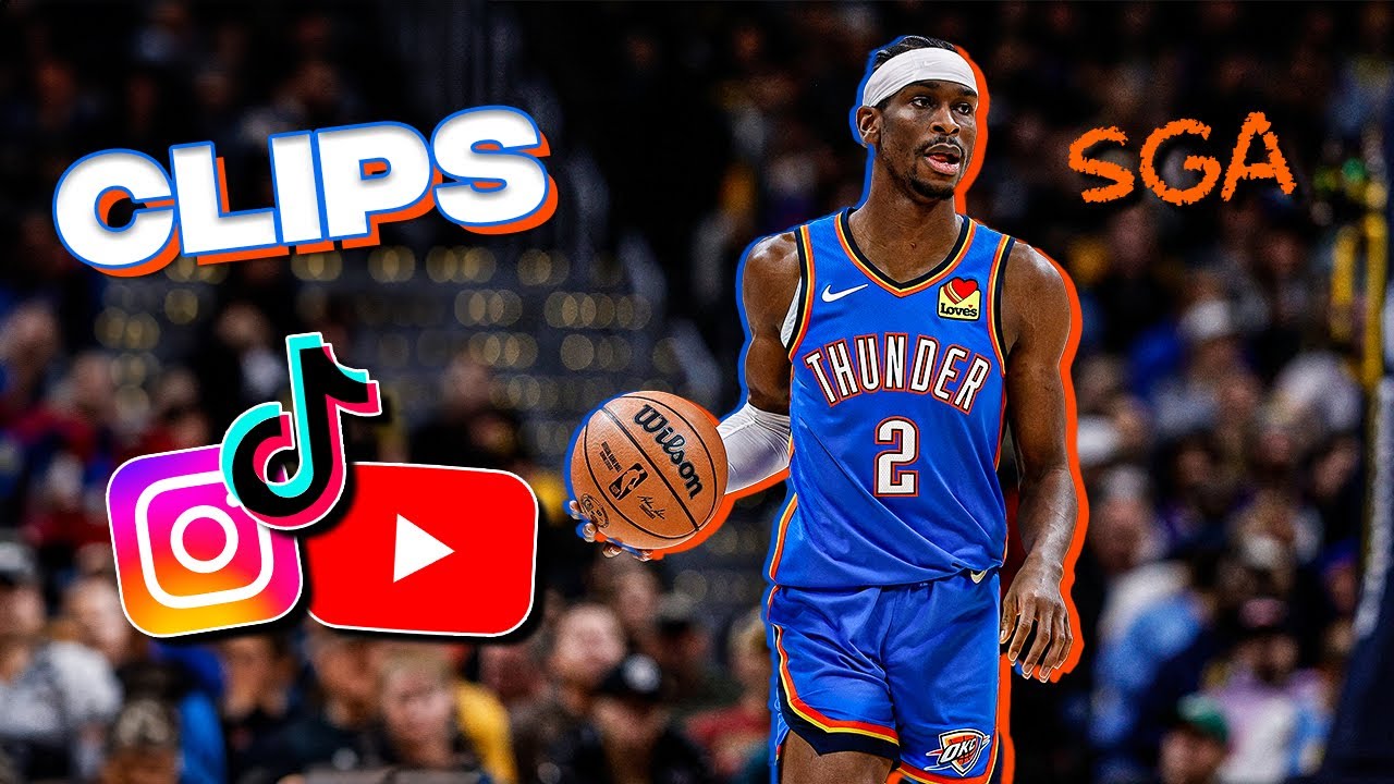 High Quality 4K Shai Gilgeous-Alexander Clips For Edits!
