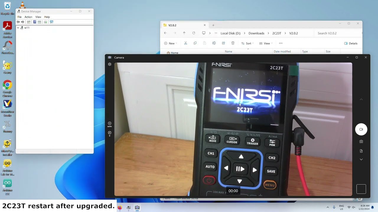 Upgrade firmware of FNIRSI 2C23T 3-in-1 Dual Channel Oscilloscope/Multimeter/Signal Generator