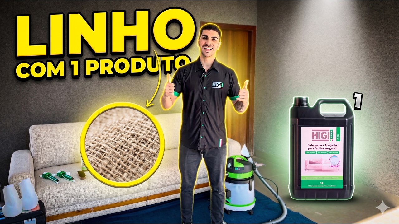 HIGIENIZAÇÃO DE LINHO COM 1 PRODUTO