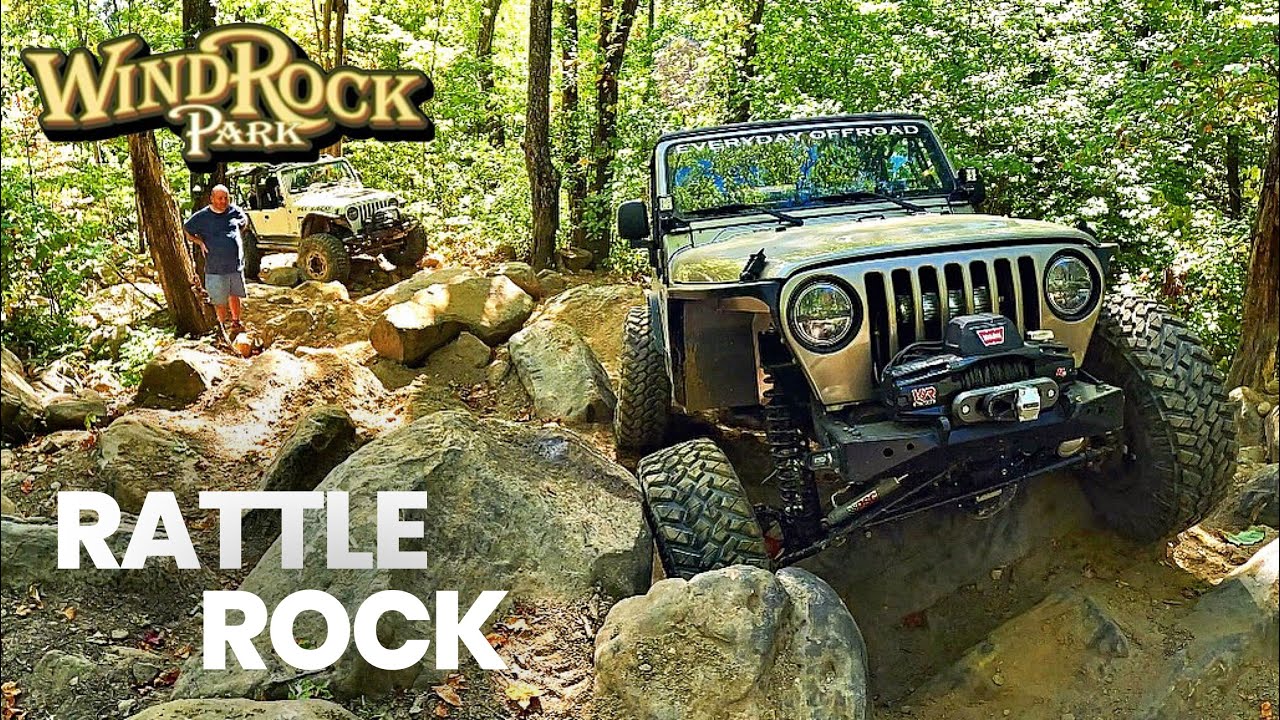 Wheeling Windrock Park | TJ on 37’s Hits Rattle Rock!