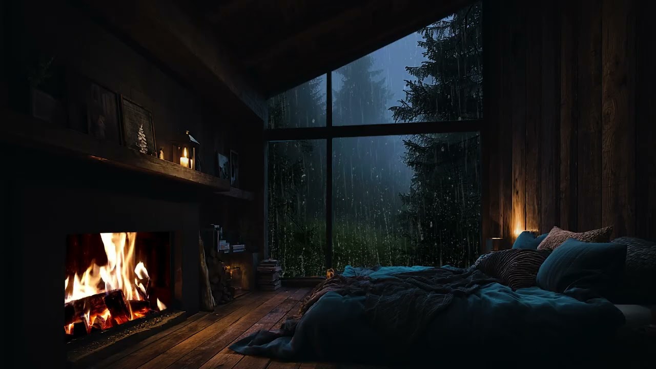 Fall Asleep Fast 🌧️ Cozy Night Rain Outside My Window | Stress Relief