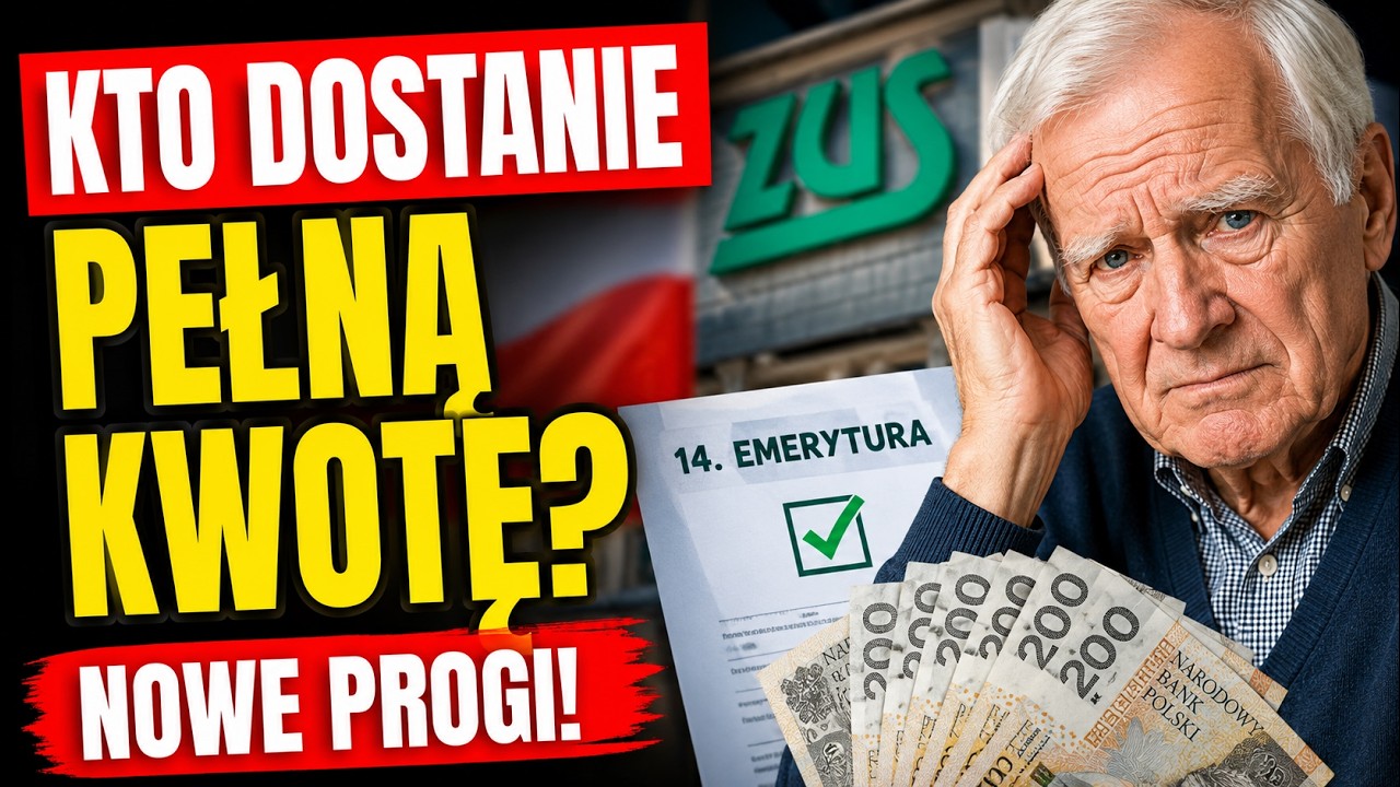 14. Emerytura 2026: Kto Dostanie Pełną Kwotę z ZUS? Nowe Progi i Zasady!