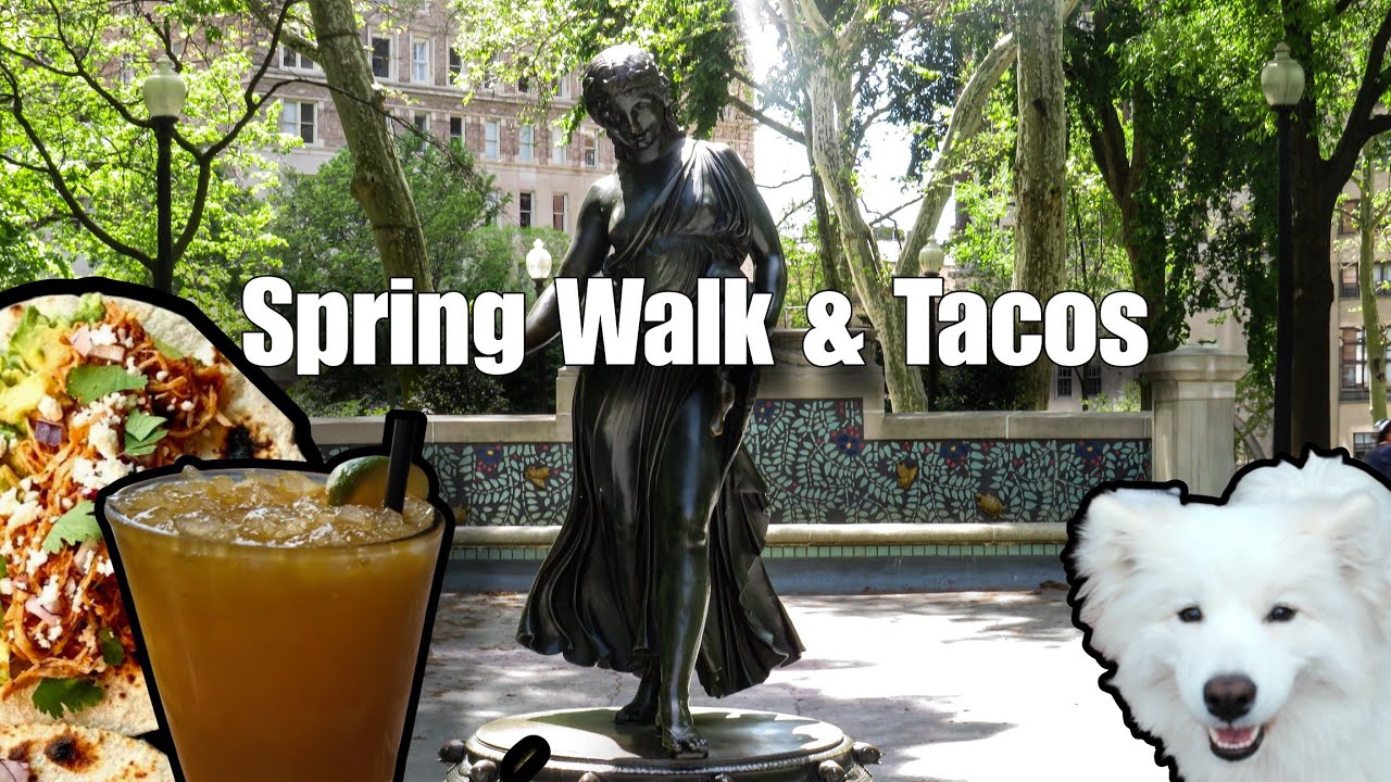 [4K] Springtime Walk Through Rittenhouse Square | Philadelphia City Stroll & Taco Stop