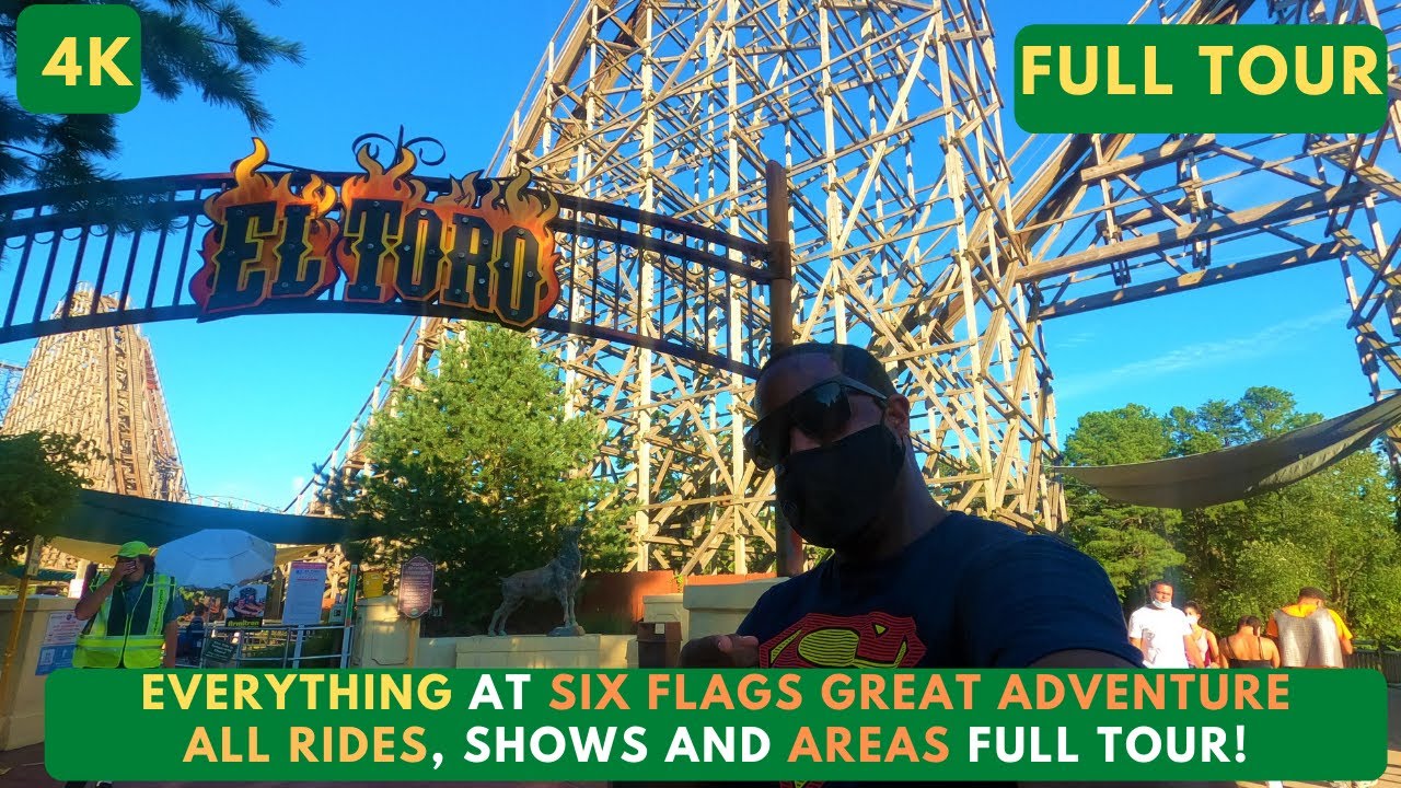[4K] EVERYTHING at Six Flags Great Adventure All Rides Shows and Areas Full Tour