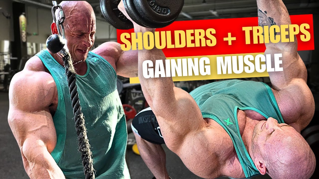 GAINING MUSCLE - SHOULDERS & TRICEPS Workout with Krizo