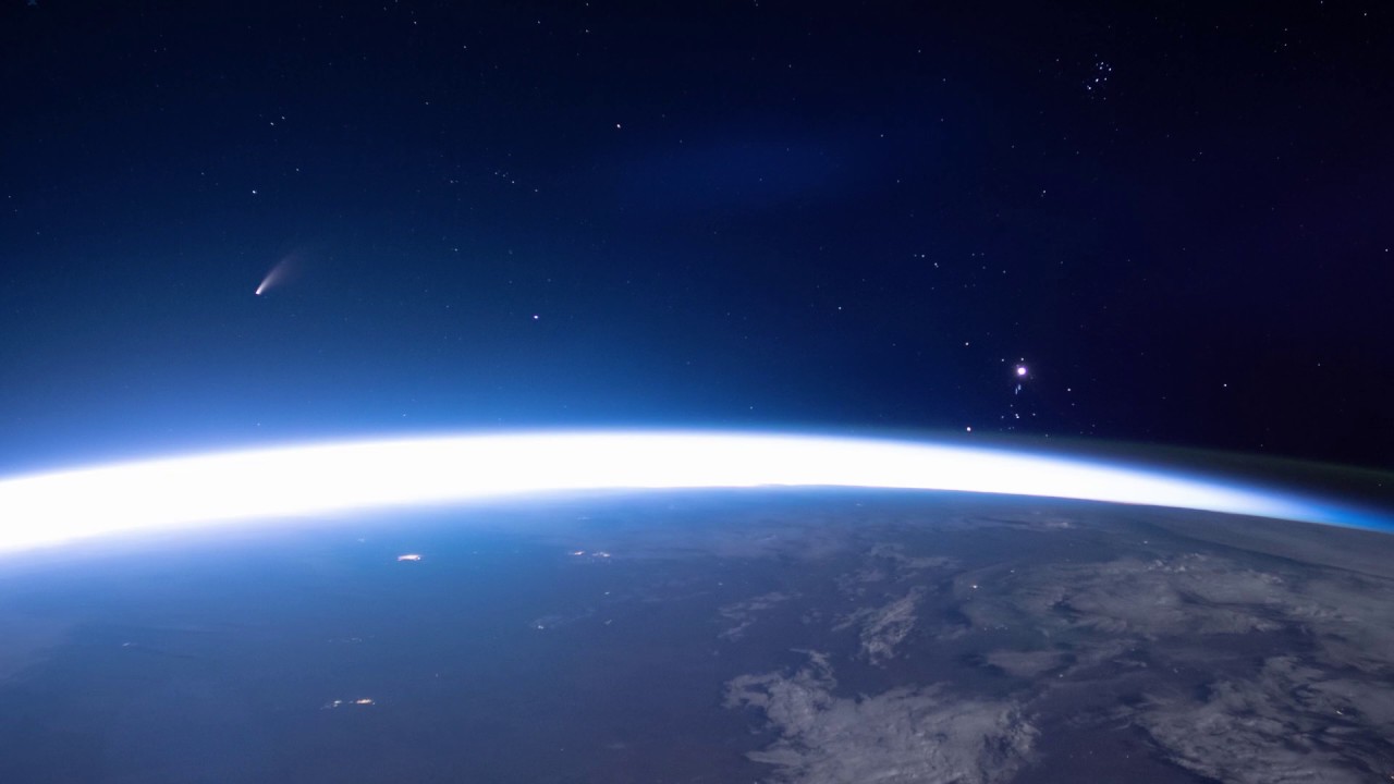 Comet NEOWISE from the ISS