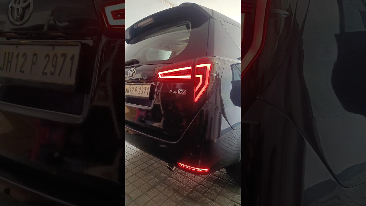 Innova Crysta Back light Modification 😱 #innovacrysta #innovaaccessories #toyota #blackcarsstatus
