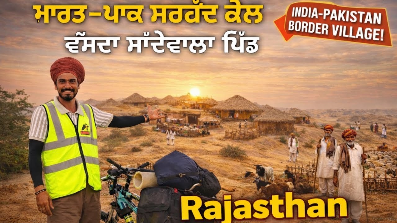 ਭਾਰਤ–ਪਾਕ ਸਰਹੱਦ ਕੋਲ ਵੱਸਦਾ ਸਾਂਦੇਵਾਲਾ ਪਿੰਡ || DAY-29 || Rajathan Cycle Tour || Sandeep Da Safarnama