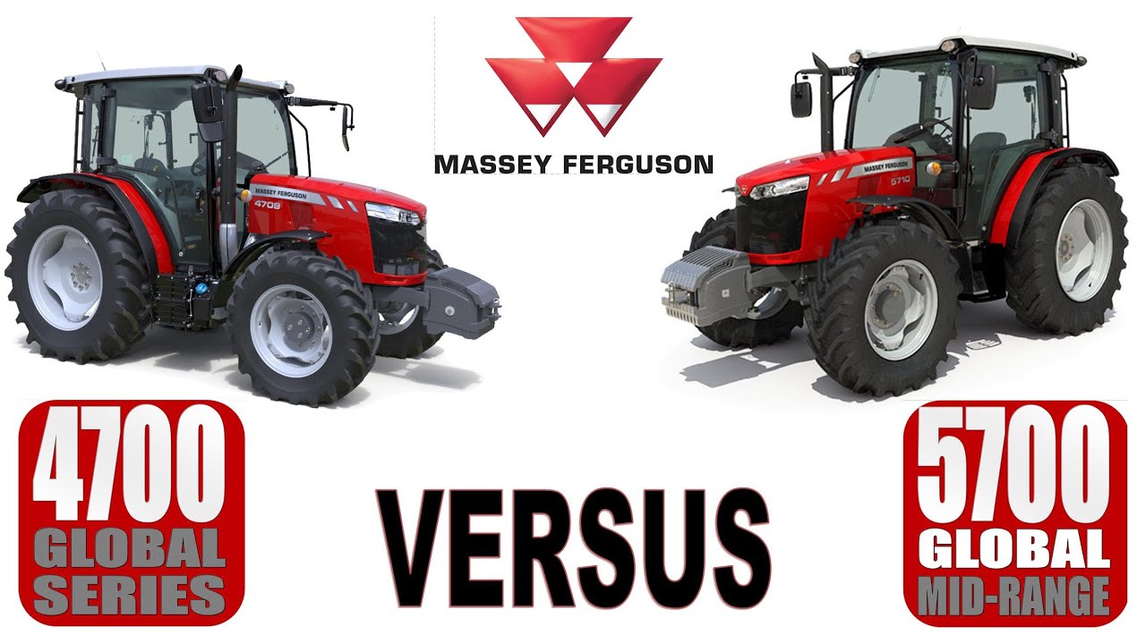 Трактор Massey Ferguson 4710 Global против 5710 Global Series (мощность двигателя 100 лошадиных сил)